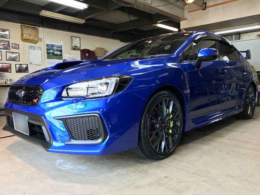 スバル・WRX STIのガラスコーティング完成いたしました!!