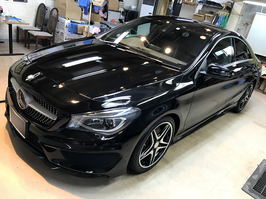 メルセデスベンツ・CLA250のガラスコーティング完成いたしました！