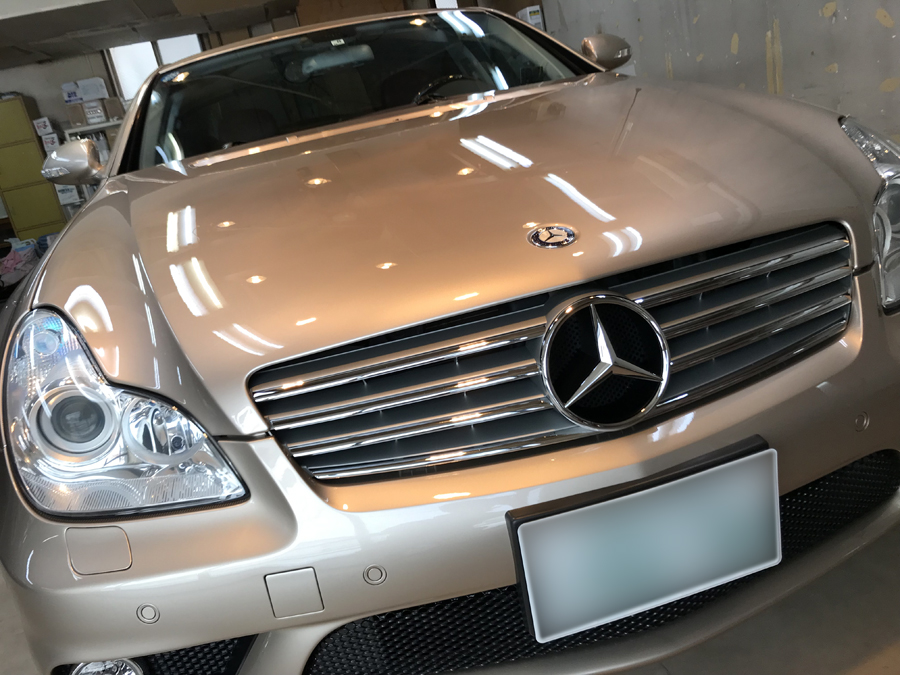 メルセデスベンツ・CLS55のガラスコーティング完成いたしました！